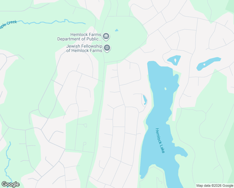 map of restaurants, bars, coffee shops, grocery stores, and more near 2607 Hemlock Farms in Hawley