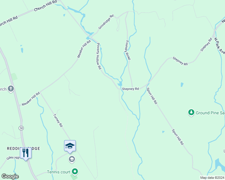map of restaurants, bars, coffee shops, grocery stores, and more near 139 Poverty Hollow Road in Redding