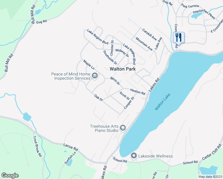 map of restaurants, bars, coffee shops, grocery stores, and more near 44 Heaton Road in Monroe
