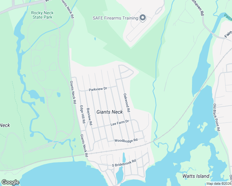 map of restaurants, bars, coffee shops, grocery stores, and more near 76 Laurelwood Drive in East Lyme