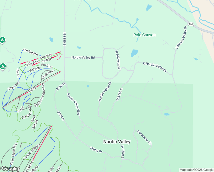map of restaurants, bars, coffee shops, grocery stores, and more near 2679 Nordic Valley Drive in Eden