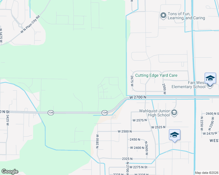map of restaurants, bars, coffee shops, grocery stores, and more near 2777 West 2710 North in Weber County