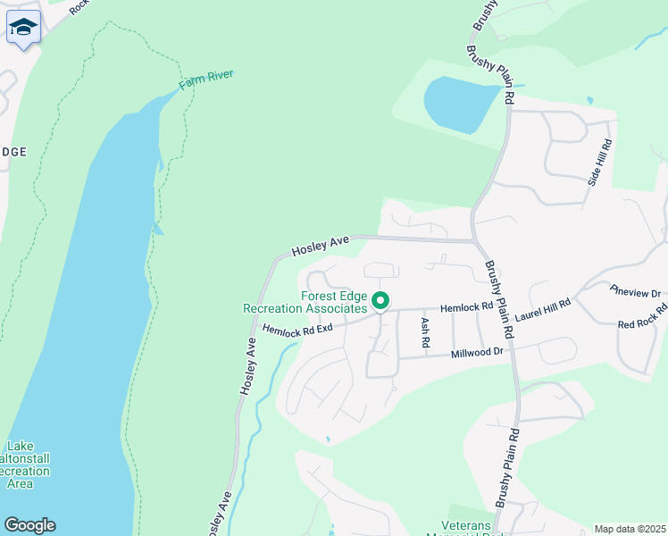 map of restaurants, bars, coffee shops, grocery stores, and more near 110 Foxbridge Village Road in Branford