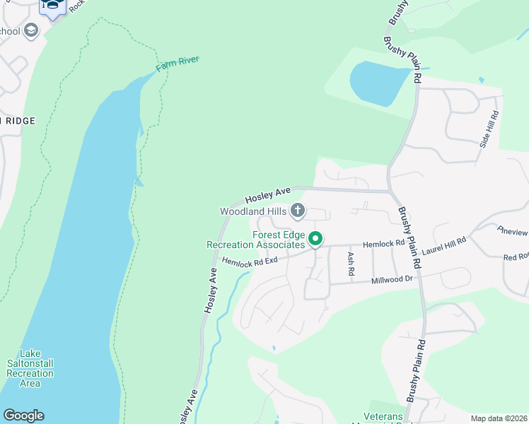 map of restaurants, bars, coffee shops, grocery stores, and more near 110 Foxbridge Village Road in Branford