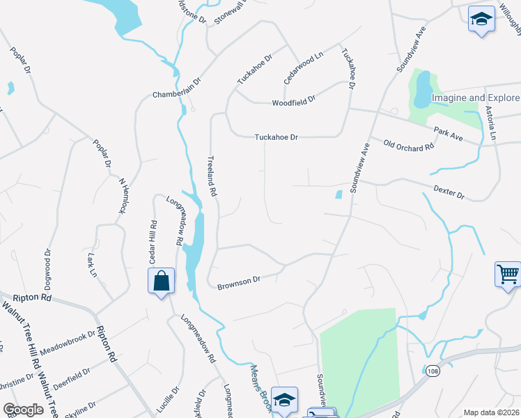 map of restaurants, bars, coffee shops, grocery stores, and more near 19 Button Road in Shelton