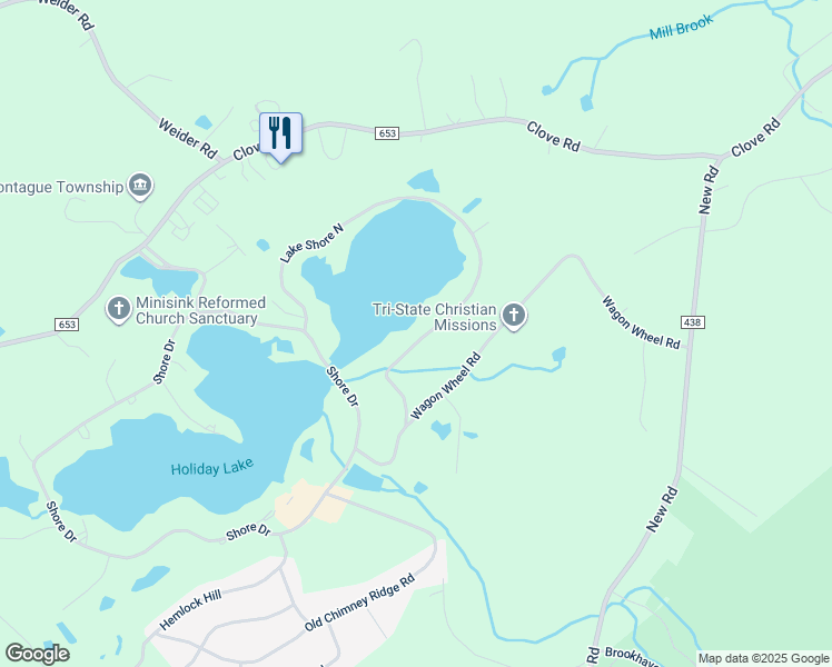 map of restaurants, bars, coffee shops, grocery stores, and more near 296 Lake Shore South in Montague Township