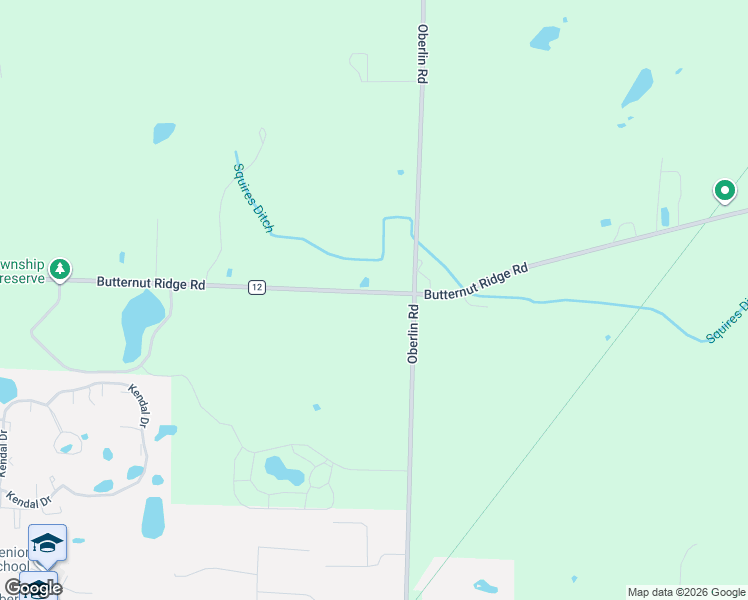 map of restaurants, bars, coffee shops, grocery stores, and more near 45074 Butternut Ridge Road in Oberlin