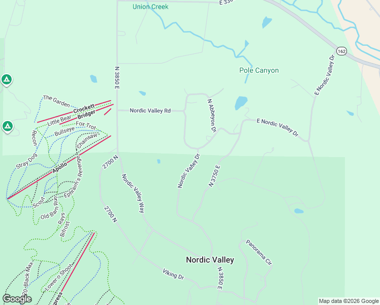 map of restaurants, bars, coffee shops, grocery stores, and more near 3767 Nordic Valley Drive in Eden