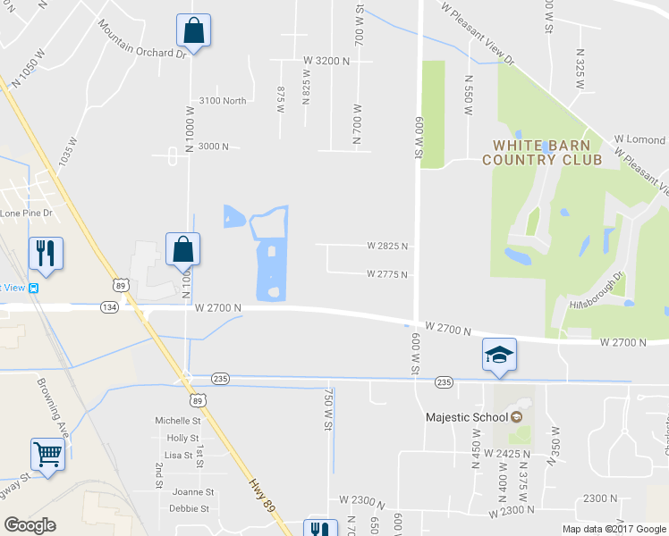 map of restaurants, bars, coffee shops, grocery stores, and more near 776 West 2775 North in Pleasant View