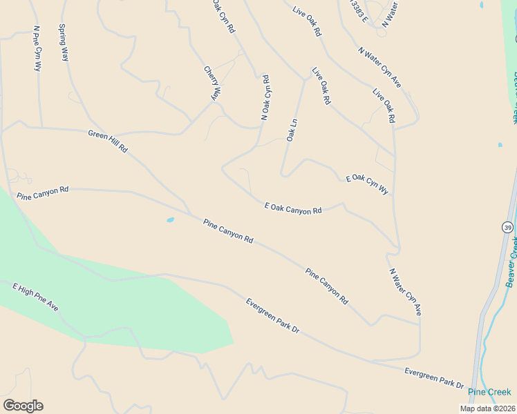 map of restaurants, bars, coffee shops, grocery stores, and more near 13093 East Oak Canyon Road in Huntsville
