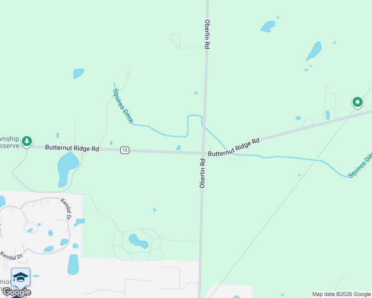 map of restaurants, bars, coffee shops, grocery stores, and more near 45074 Butternut Ridge Road in Oberlin