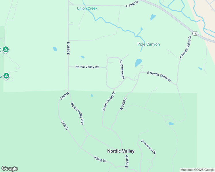 map of restaurants, bars, coffee shops, grocery stores, and more near 2522 North Nordic Valley Drive in Eden