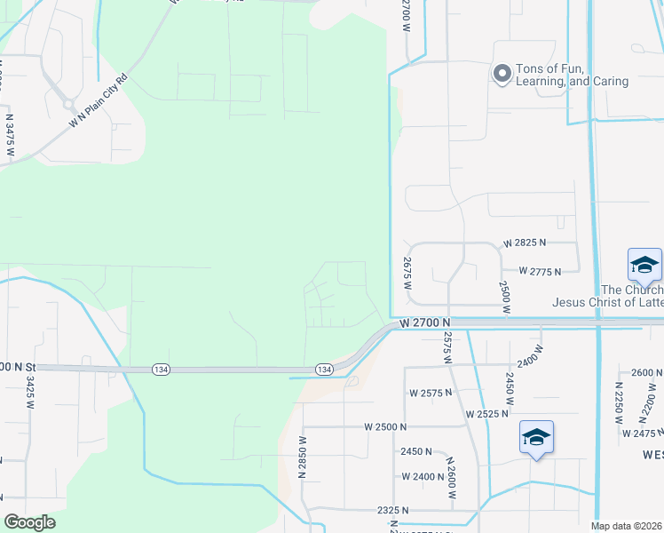 map of restaurants, bars, coffee shops, grocery stores, and more near 2787 West 2775 North in Weber County