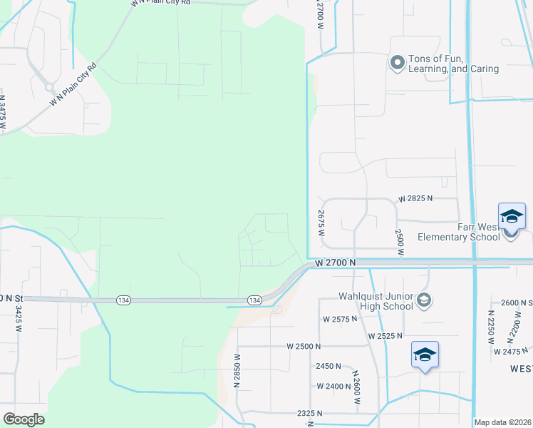 map of restaurants, bars, coffee shops, grocery stores, and more near 2746 West 2775 North in Weber County