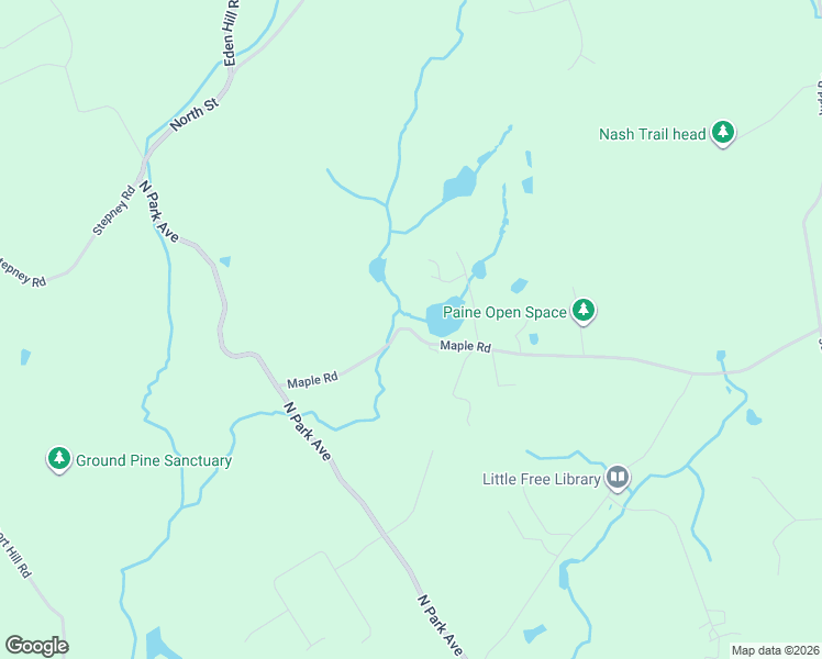 map of restaurants, bars, coffee shops, grocery stores, and more near 260 Maple Road in Easton