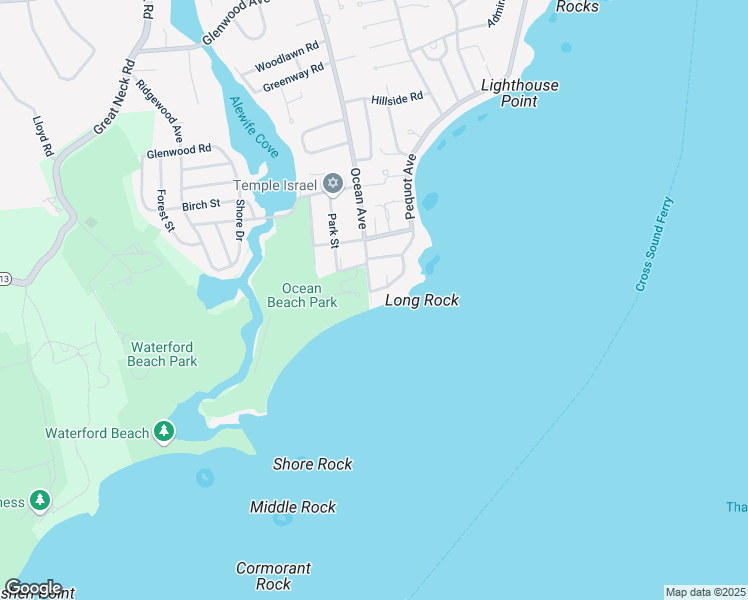 map of restaurants, bars, coffee shops, grocery stores, and more near 76 Mott Avenue in New London