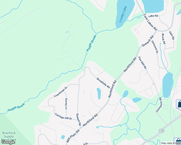 map of restaurants, bars, coffee shops, grocery stores, and more near 34 Brookhills Rd in Branford