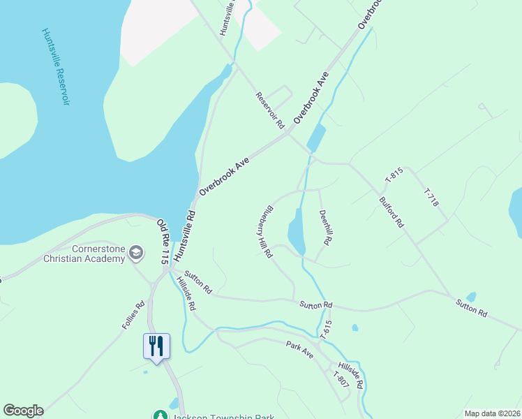 map of restaurants, bars, coffee shops, grocery stores, and more near 232-298 Blueberry Hill Road in Luzerne