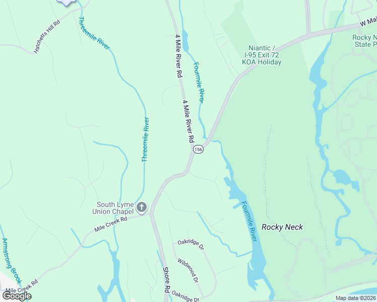 map of restaurants, bars, coffee shops, grocery stores, and more near 450 Shore Road in Old Lyme