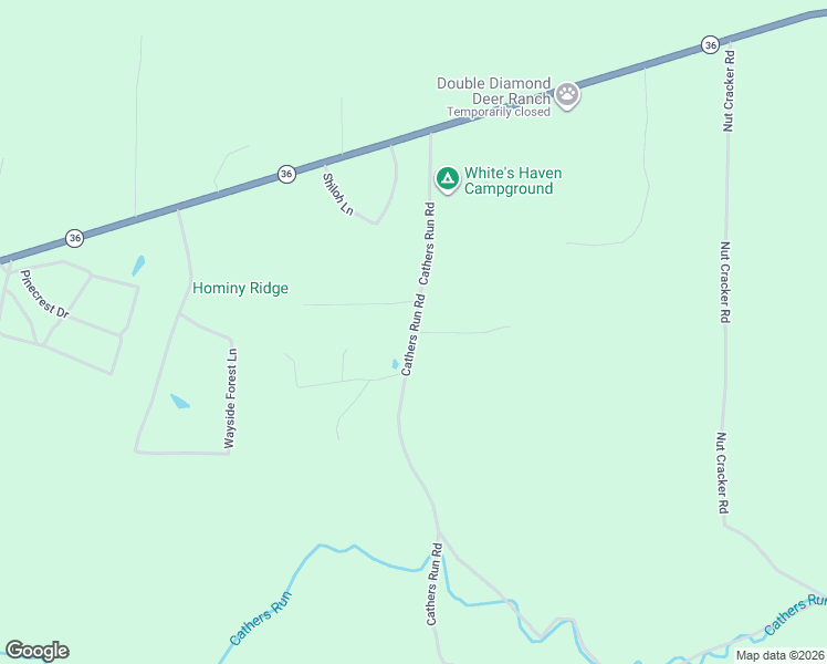 map of restaurants, bars, coffee shops, grocery stores, and more near Cathers Run Road in Clarington