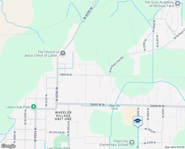 map of restaurants, bars, coffee shops, grocery stores, and more near 3940 2800 North Street in Plain City