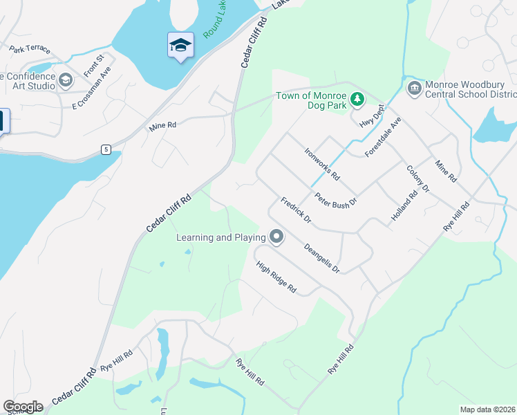 map of restaurants, bars, coffee shops, grocery stores, and more near 7 Deangelis Drive in Monroe