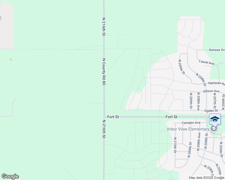 map of restaurants, bars, coffee shops, grocery stores, and more near 6045 North 216th Street in Omaha