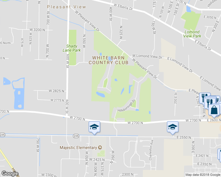 map of restaurants, bars, coffee shops, grocery stores, and more near 304 West Willow Way in Ogden