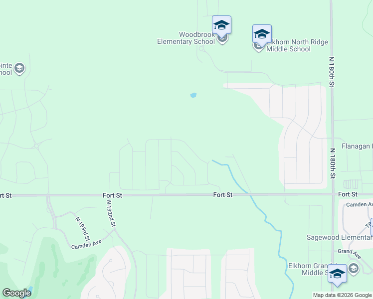 map of restaurants, bars, coffee shops, grocery stores, and more near 18818 Fort Street in Omaha