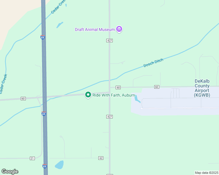 map of restaurants, bars, coffee shops, grocery stores, and more near 2401 County Road 60 in Auburn