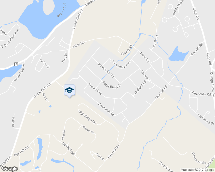 map of restaurants, bars, coffee shops, grocery stores, and more near 40 Peter Bush Drive in Monroe