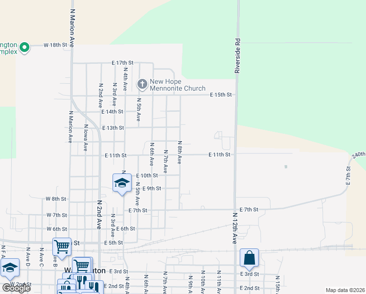 map of restaurants, bars, coffee shops, grocery stores, and more near 1200-1210 North 8th Avenue in Washington
