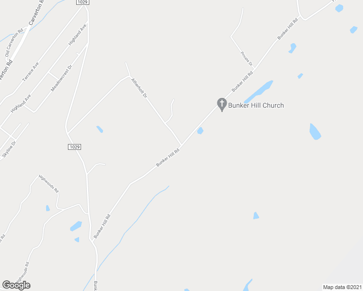 map of restaurants, bars, coffee shops, grocery stores, and more near Bunker Hill Road in Wyoming