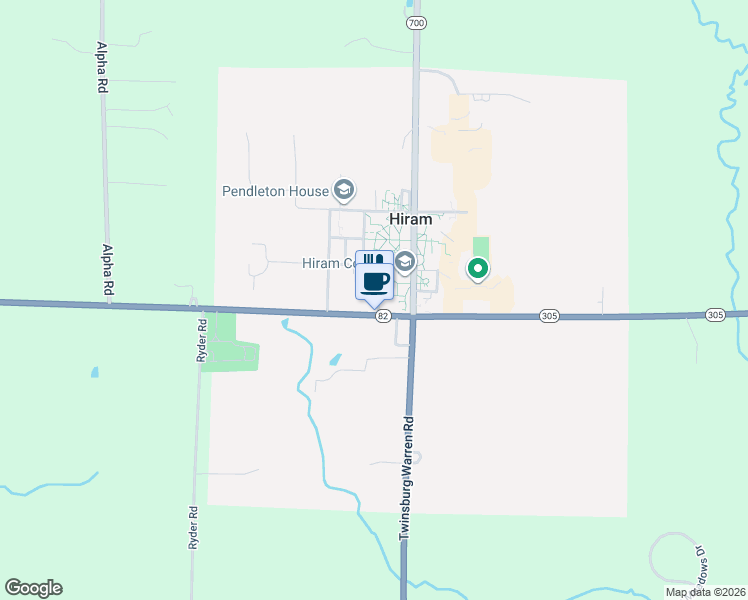 map of restaurants, bars, coffee shops, grocery stores, and more near 11681 Hayden Street in Hiram