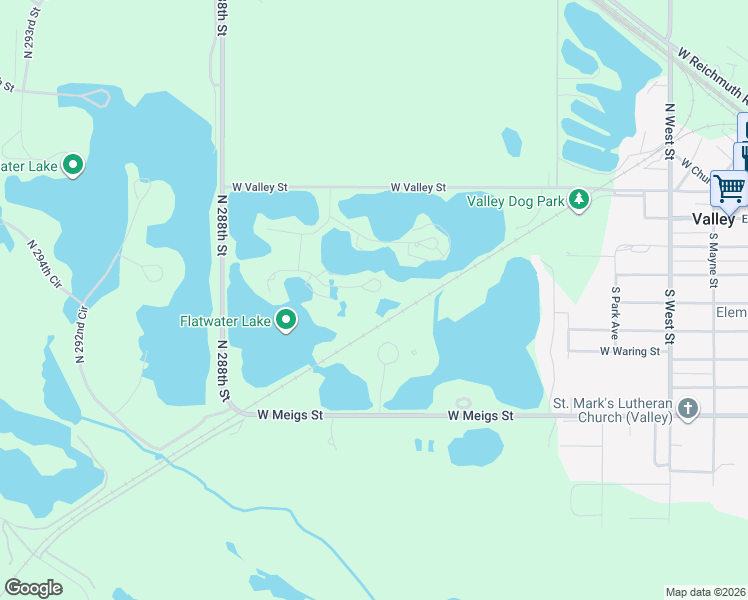 map of restaurants, bars, coffee shops, grocery stores, and more near 28501 Jessie Circle in Valley