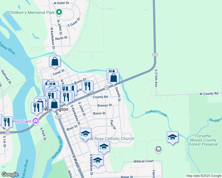 map of restaurants, bars, coffee shops, grocery stores, and more near 809 East Baltimore Street in Wilmington