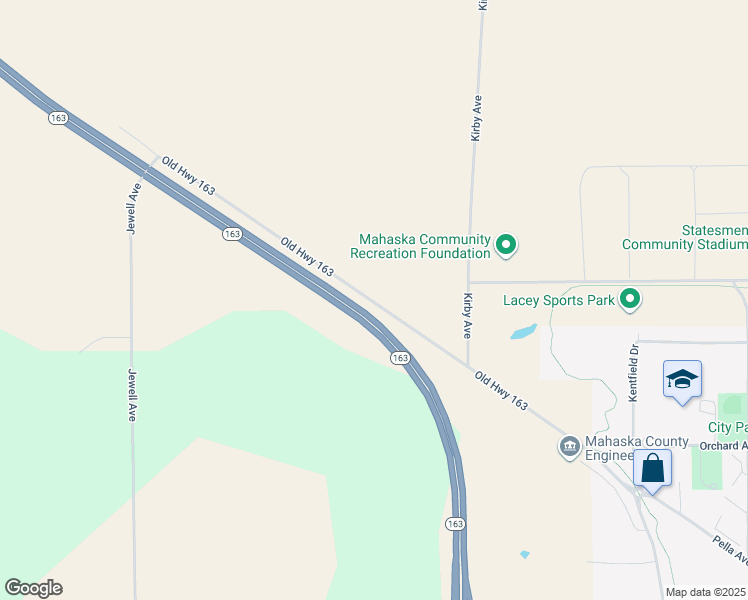 map of restaurants, bars, coffee shops, grocery stores, and more near in Oskaloosa