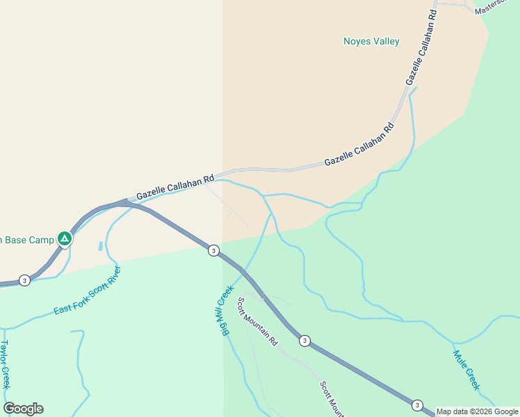 map of restaurants, bars, coffee shops, grocery stores, and more near 326 Gazelle Callahan Road in Siskiyou