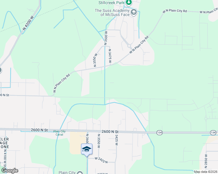 map of restaurants, bars, coffee shops, grocery stores, and more near 2833 North 3475 West in Plain City