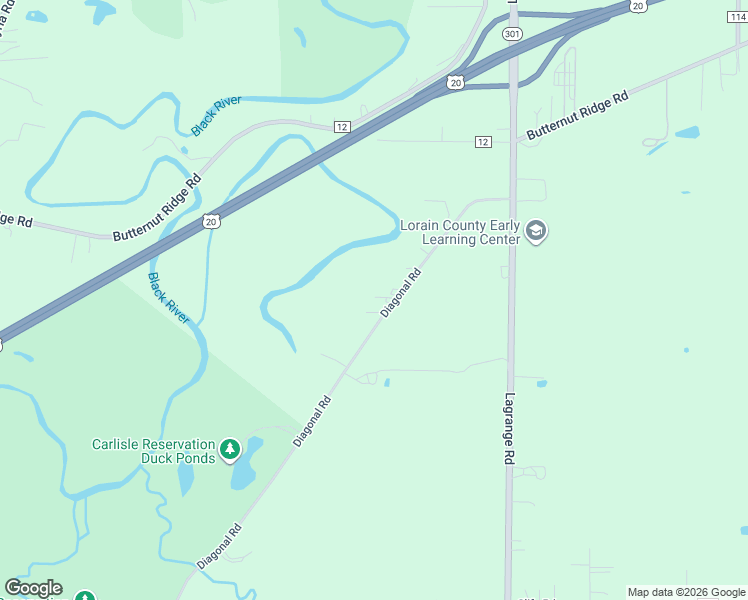 map of restaurants, bars, coffee shops, grocery stores, and more near 12214 Diagonal Road in LaGrange