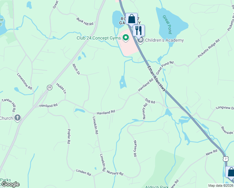 map of restaurants, bars, coffee shops, grocery stores, and more near 169 Haviland Road in Ridgefield