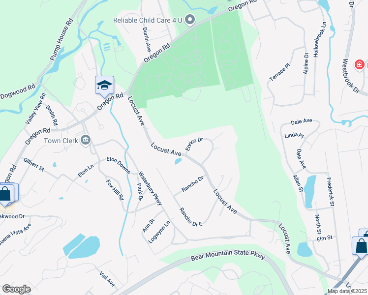 map of restaurants, bars, coffee shops, grocery stores, and more near 2 Enrico Drive in Cortlandt