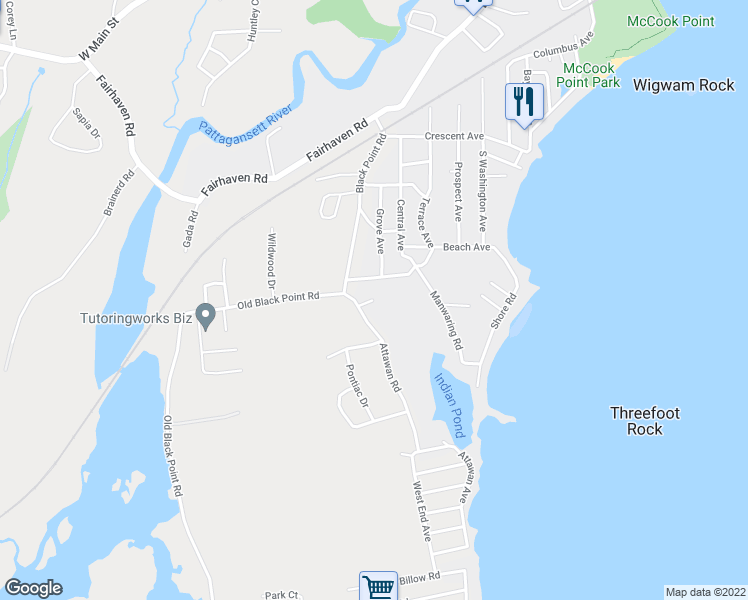 map of restaurants, bars, coffee shops, grocery stores, and more near 4 Peggy Lane in East Lyme