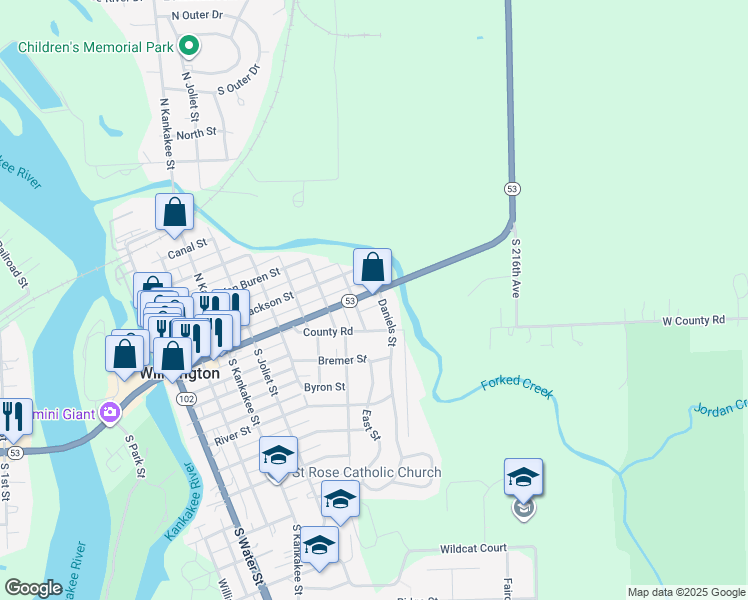 map of restaurants, bars, coffee shops, grocery stores, and more near 809 E Baltimore St in Wilmington
