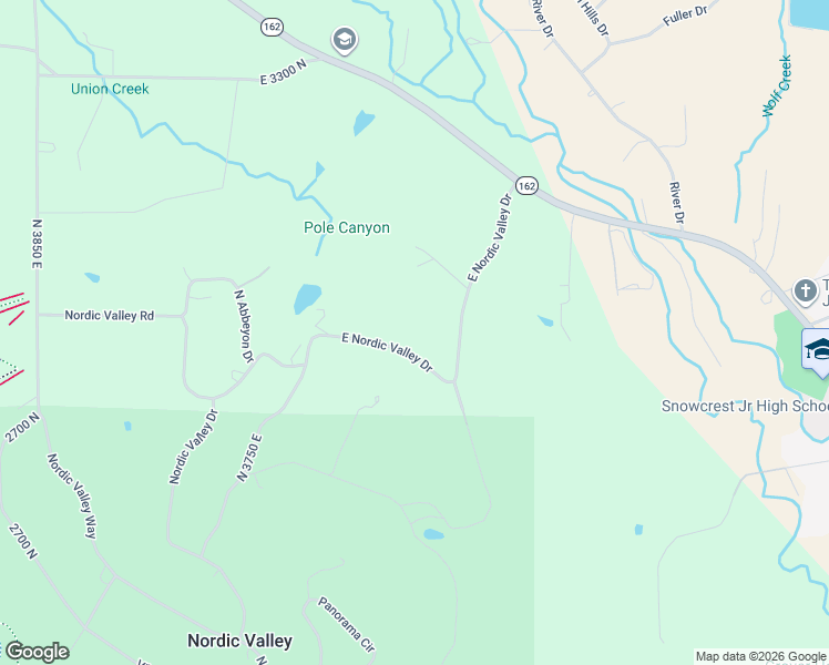 map of restaurants, bars, coffee shops, grocery stores, and more near 4102 East Nordic Valley Drive in Eden