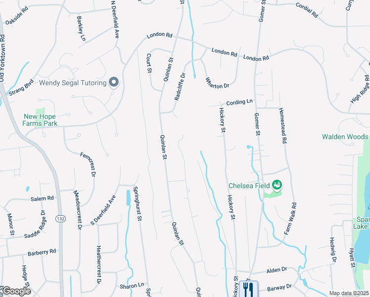 map of restaurants, bars, coffee shops, grocery stores, and more near 3025 Mead Street in Yorktown Heights