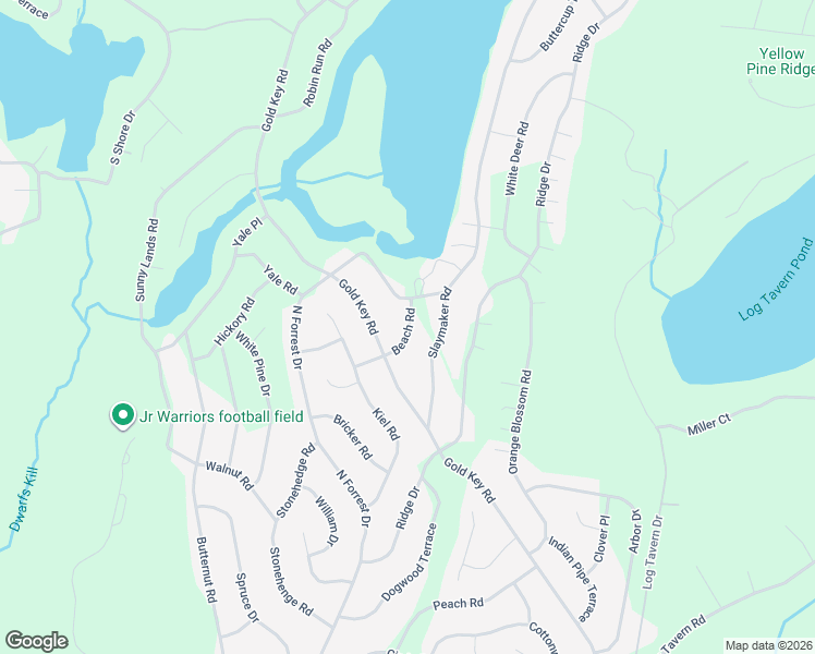 map of restaurants, bars, coffee shops, grocery stores, and more near 2165 Gold Key Road in Milford