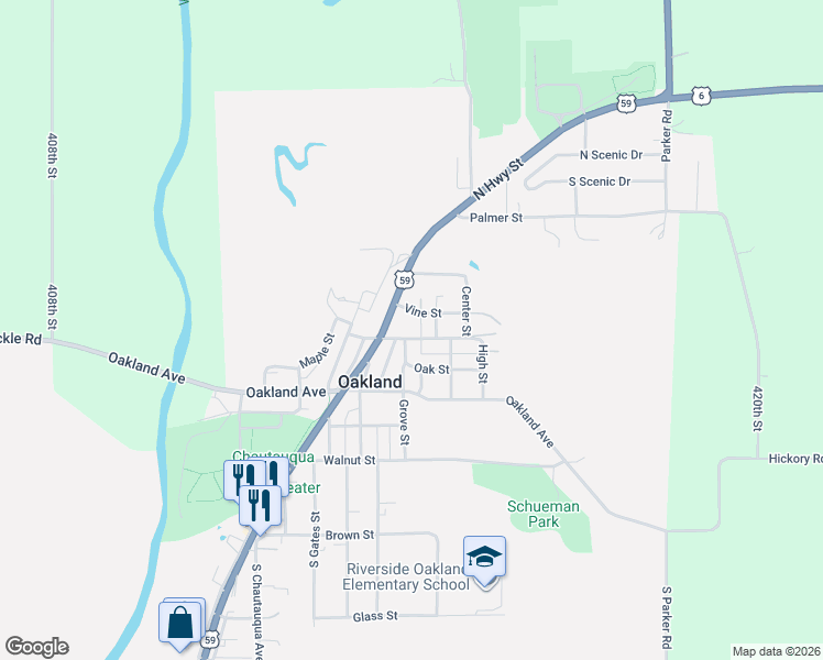 map of restaurants, bars, coffee shops, grocery stores, and more near 603 Vine Street in Oakland