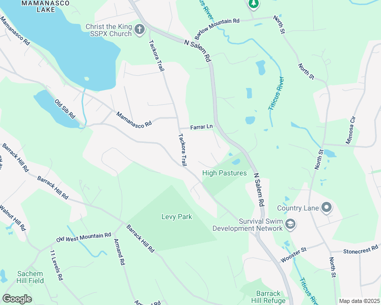 map of restaurants, bars, coffee shops, grocery stores, and more near 50 High Pastures Court in Ridgefield