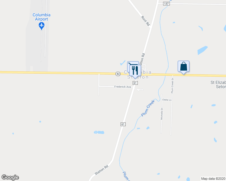 map of restaurants, bars, coffee shops, grocery stores, and more near 26797 Frederick Avenue in Columbia Station
